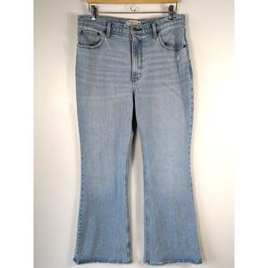 Abercrombie & Fitch Flare Jeans Womens 31/12R Light Wash High Rise Vintage Y2K
